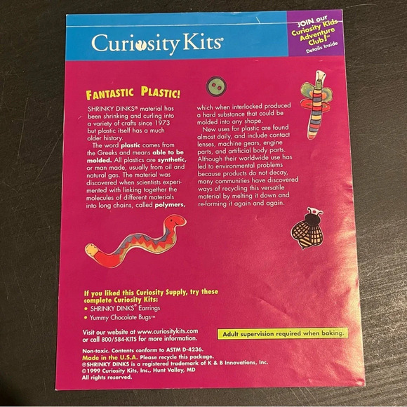 Shrinky Dinks by Curiosity Kits Used 4 Sheets Plus Scraps - Picture 6 of 6
